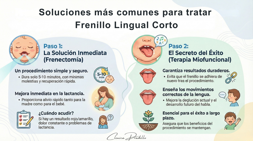 soluciones más comunes para tratar la anquiloglosia o frenillo lingual corto