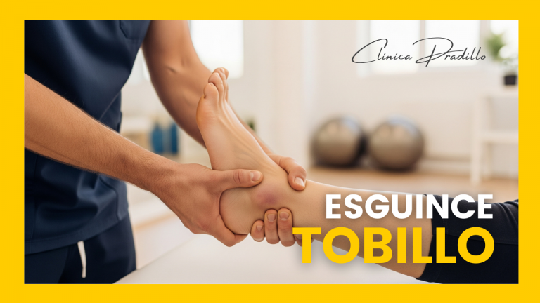 Tratamiento de fisioterapia para un esguince de tobillo en Clínica Pradillo
