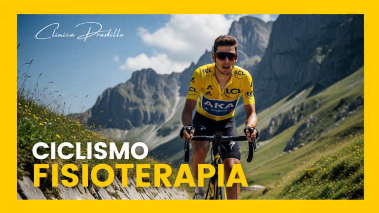 Ciclista en una carretera de montaña, representando la conexión entre ciclismo y fisioterapia para un rendimiento óptimo