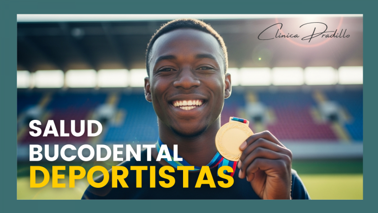 Salud bucodental para deportistas con un atleta sonriendo en Clínica Pradillo