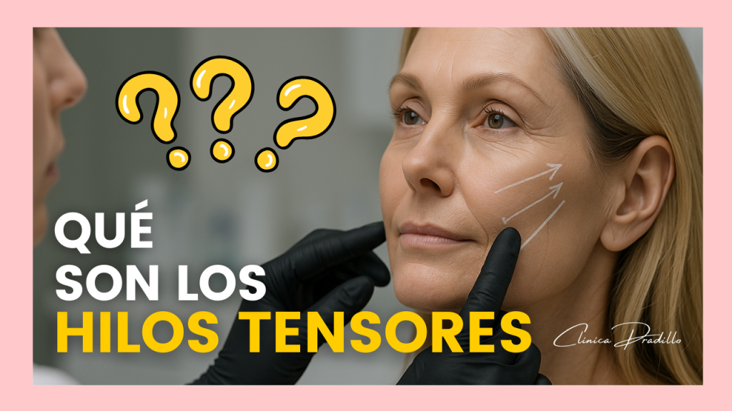 Médico Estético en Clínica Pradillo explicando el tratamiento de qué son los hilos tensores a una paciente