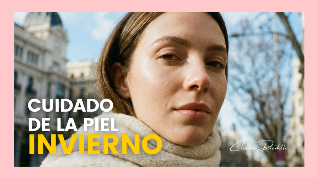 Mujer con piel hidratada y cuidada en invierno cerca de Clínica Pradillo en Chamartín